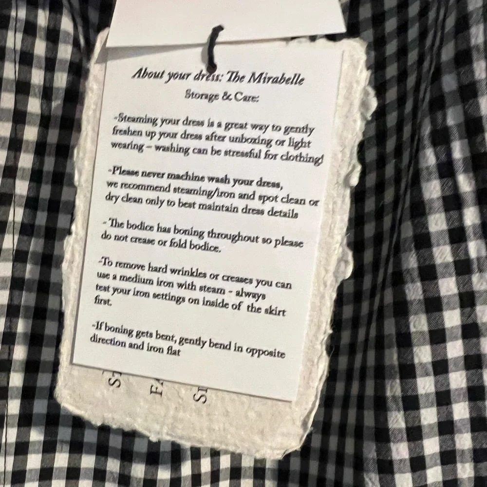 Of her own kind - THE MIRABELLE DRESS in black gingham NWT - xl - Picture 8 of 16
